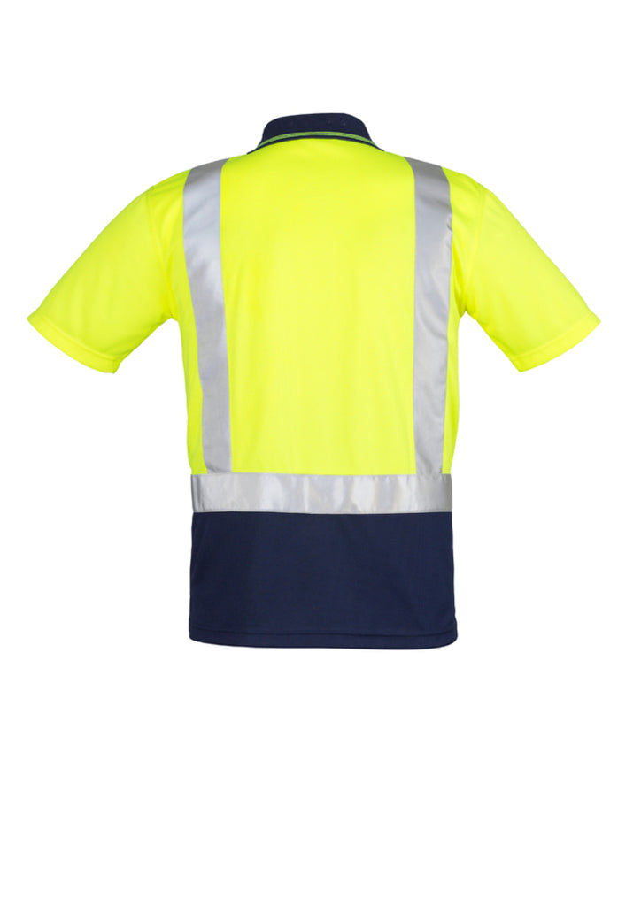 Syzmik-Syzmik Mens Hi Vis Spliced S/S Polo - Shoulder Taped-Discount Workwear NZ