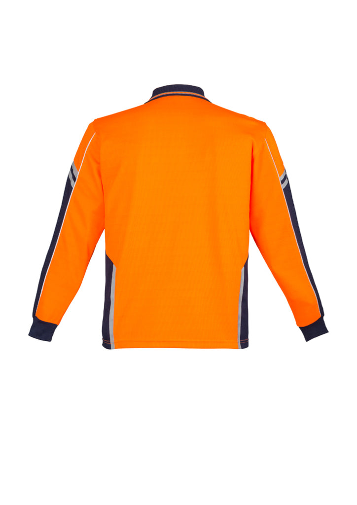 Syzmik-Syzmik Mens Hi Vis Squad L/S Polo-Discount Workwear NZ