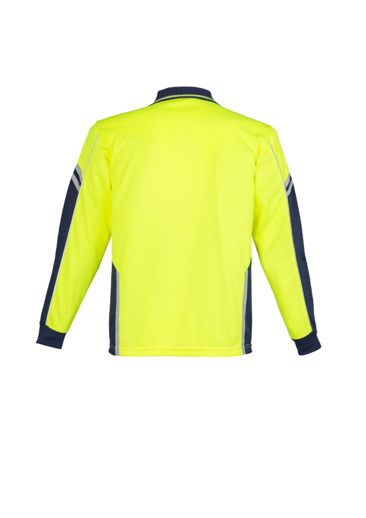 Syzmik-Syzmik Mens Hi Vis Squad L/S Polo-Discount Workwear NZ