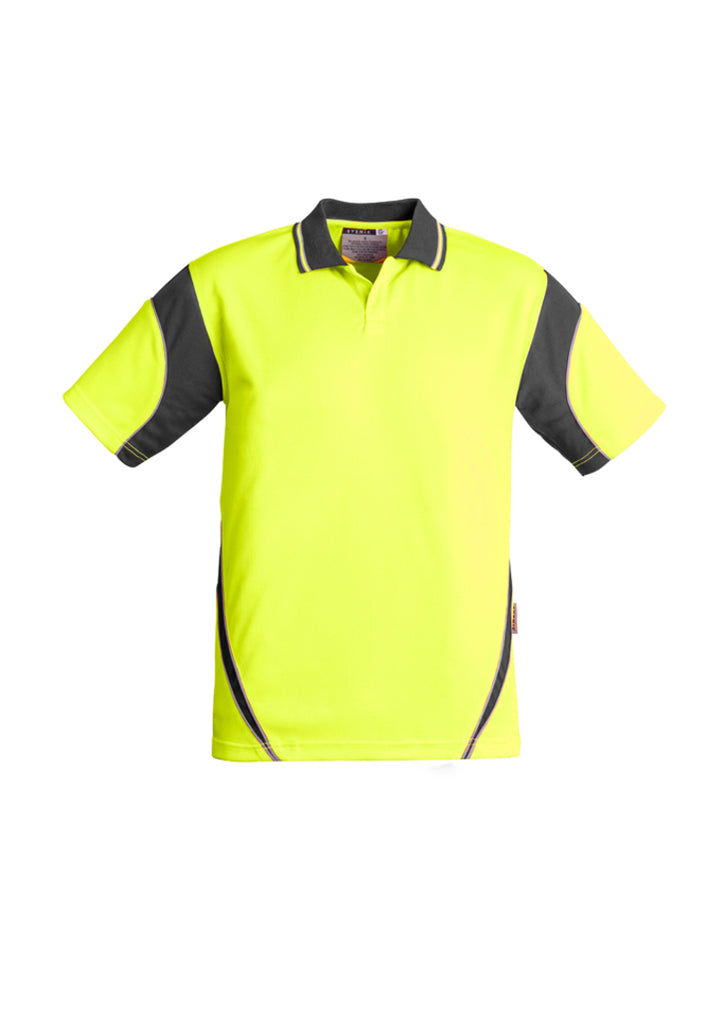 Syzmik-Syzmik Mens Hi Vis Aztec S/S Polo-Discount Workwear NZ