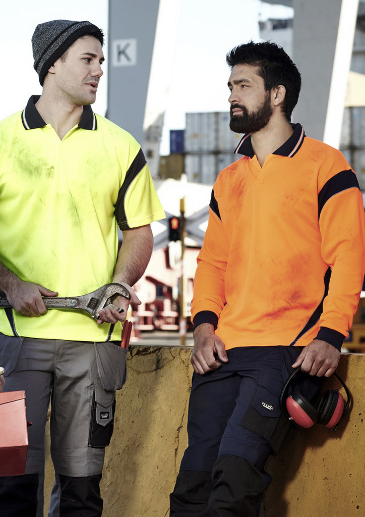 Syzmik-Syzmik Mens Hi Vis Aztec S/S Polo-Discount Workwear NZ