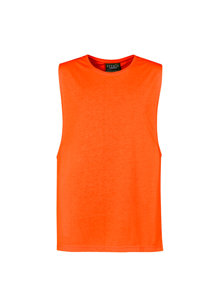 Syzmik-Syzmik Mens Hi Vis Sleeveless Tee-Discount Workwear NZ