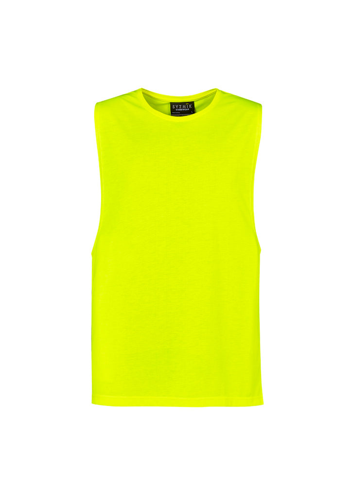 Syzmik-Syzmik Mens Hi Vis Sleeveless Tee-Discount Workwear NZ