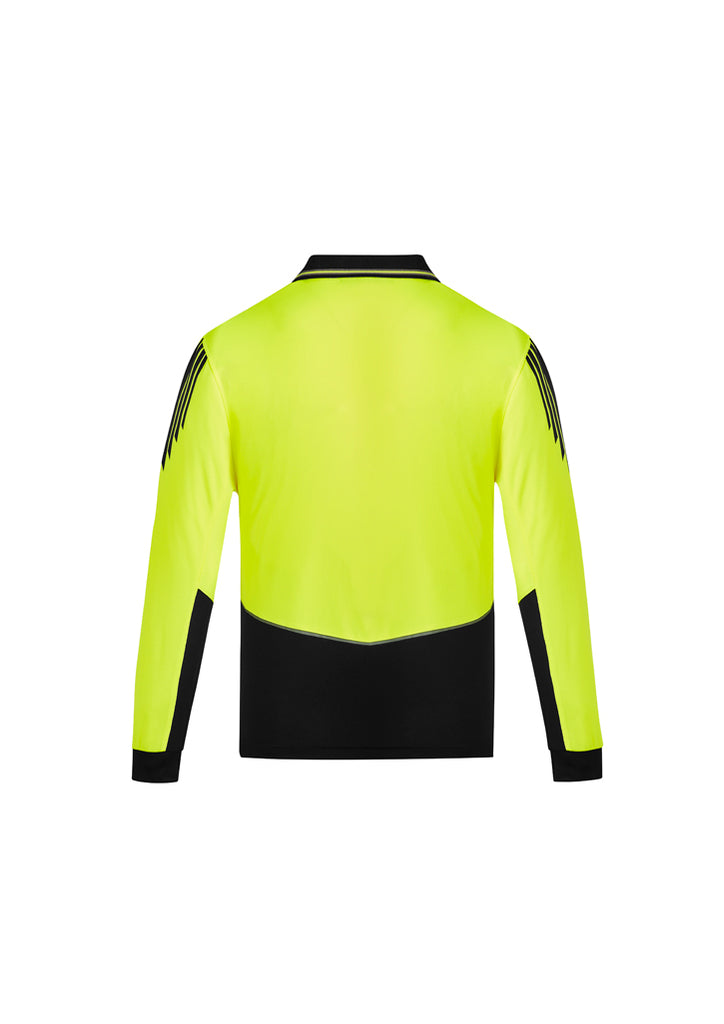 Syzmik-Syzmik Mens Hi Vis Flux L/S Polo-Discount Workwear NZ