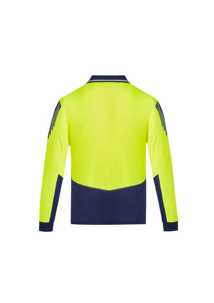 Syzmik-Syzmik Mens Hi Vis Flux L/S Polo-Discount Workwear NZ