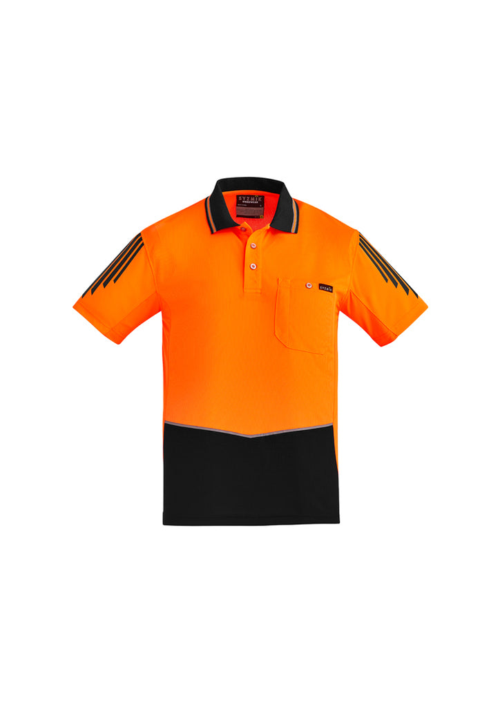 Syzmik-Syzmik Mens Hi Vis Flux S/S Polo-Discount Workwear NZ