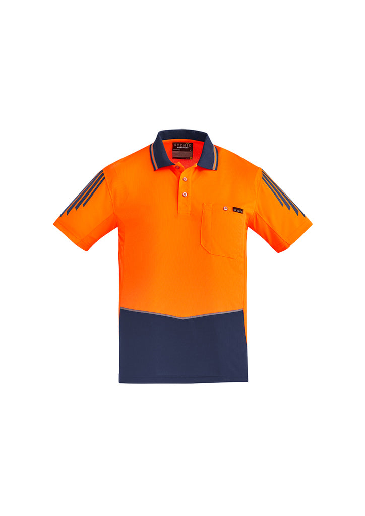 Syzmik-Syzmik Mens Hi Vis Flux S/S Polo-Discount Workwear NZ