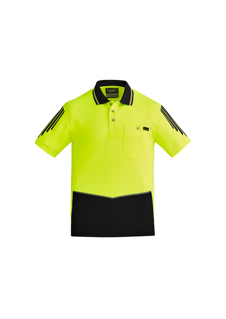 Syzmik-Syzmik Mens Hi Vis Flux S/S Polo-Discount Workwear NZ