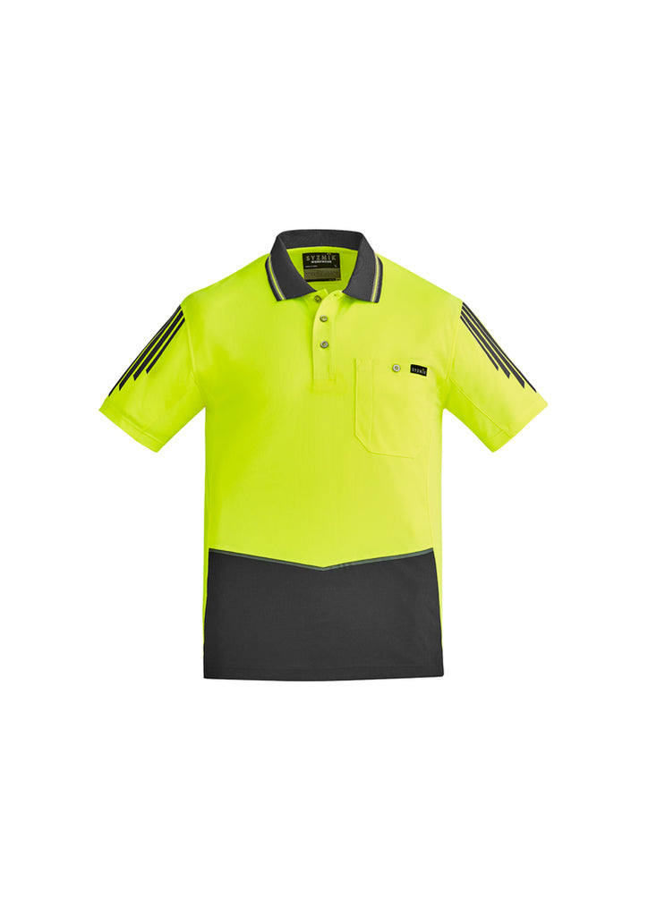 Syzmik-Syzmik Mens Hi Vis Flux S/S Polo-Discount Workwear NZ