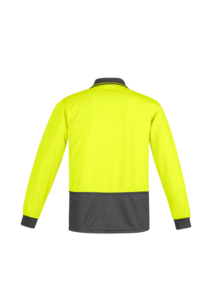 Syzmik-Syzmik Mens Hi Vis Comfort Back L/S Polo-Discount Workwear NZ