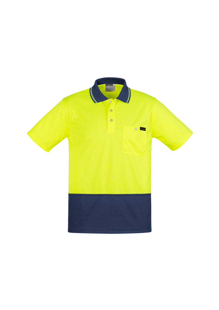 Syzmik-Syzmik Mens Hi Vis Comfort Back S/S Polo-Discount Workwear NZ