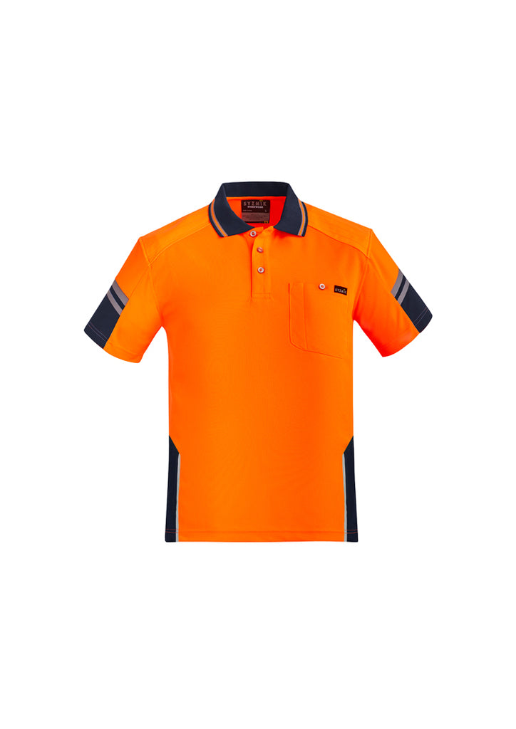 Syzmik-Syzmik Mens Hi Vis Reinforced Squad S/S Polo-Discount Workwear NZ