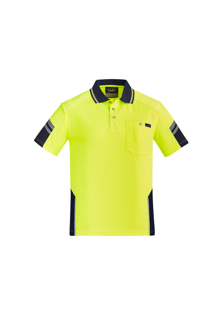 Syzmik-Syzmik Mens Hi Vis Reinforced Squad S/S Polo-Discount Workwear NZ