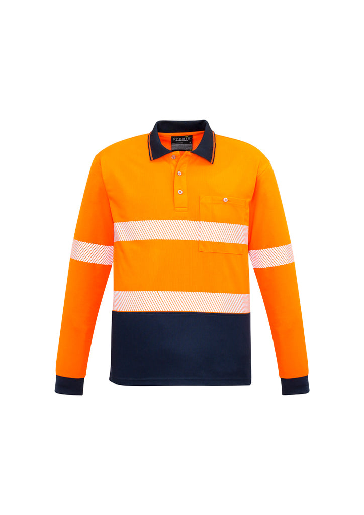 Syzmik-Syzmik Unisex Hi Vis Segmented L/S Polo-Discount Workwear NZ