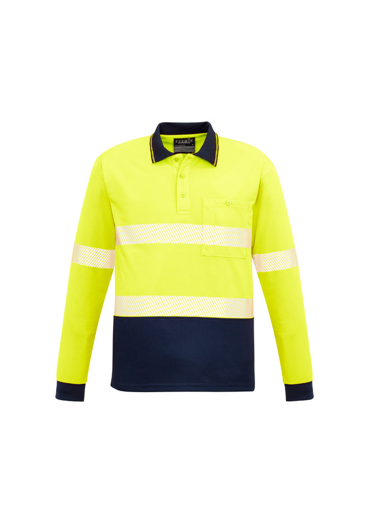 Syzmik-Syzmik Unisex Hi Vis Segmented L/S Polo-Discount Workwear NZ