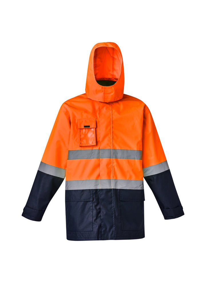 Syzmik-Syzmik Mens Hi Vis Basic 4 in 1 Waterproof Jacket-Discount Workwear NZ