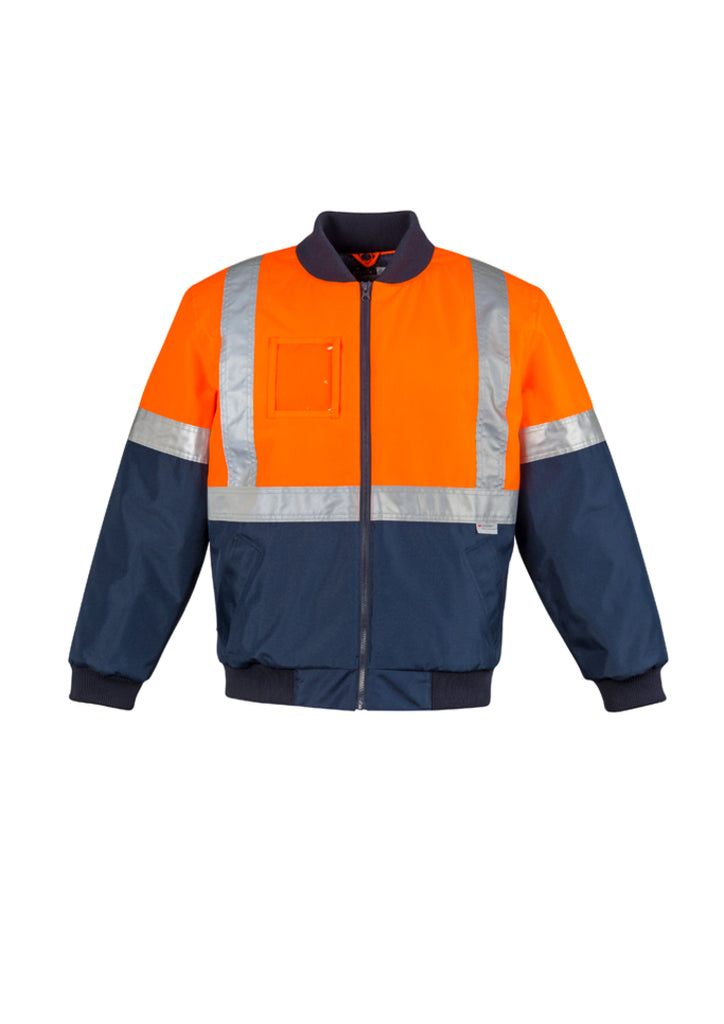 Syzmik-Syzmik Mens Hi Vis Quilted Flying Jacket-Discount Workwear NZ