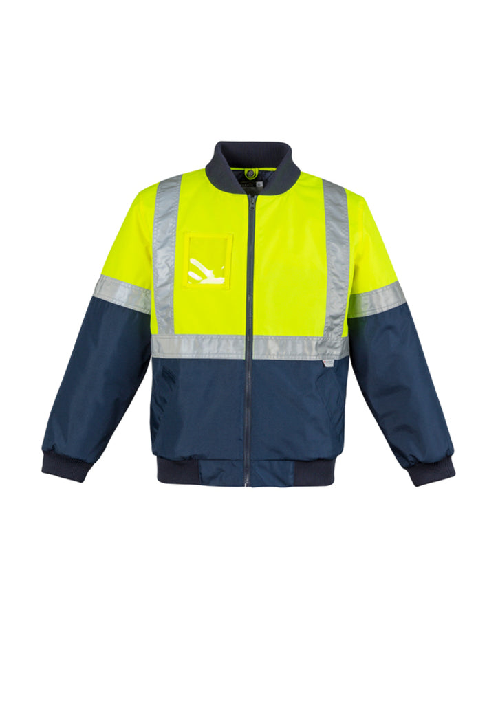 Syzmik-Syzmik Mens Hi Vis Quilted Flying Jacket-Discount Workwear NZ