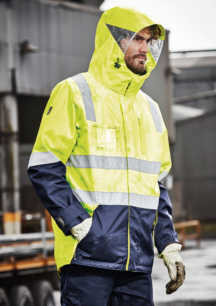 Syzmik-Syzmik Hi-Vis 4 in 1 Waterproof Jacket-Discount Workwear NZ