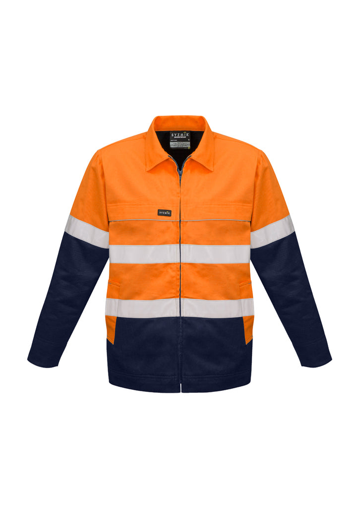 Syzmik-Syzmik Mens Hi Vis Cotton Drill Jacket-Discount Workwear NZ