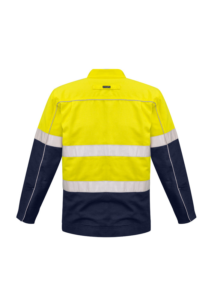 Syzmik-Syzmik Mens Hi Vis Cotton Drill Jacket-Discount Workwear NZ