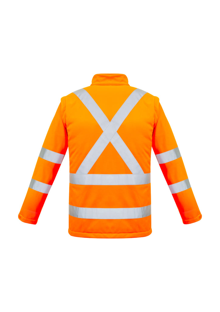 Syzmik-Syzmik Unisex Hi Vis X back 2 in 1 Softshell Jacket-Discount Workwear NZ