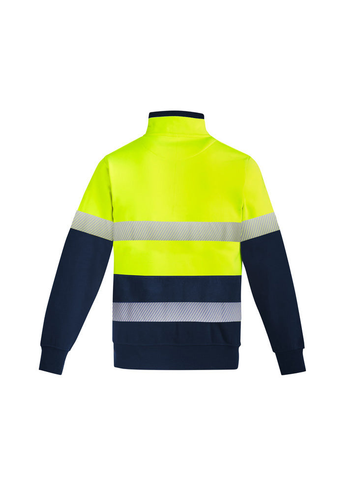 Syzmik-Syzmik Mens Flame Hi Vis 1/4 Zip Fleece Pullover- Hoop Taped-Discount Workwear NZ