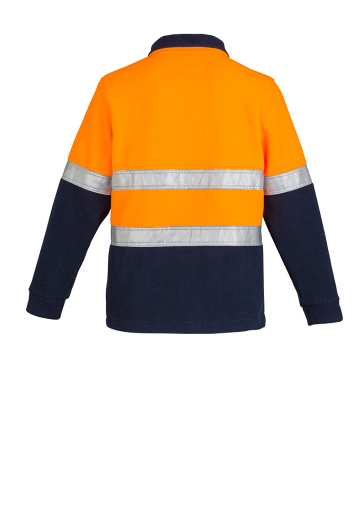 Syzmik-Syzmik Mens Hi Vis Zip Polar Fleece Pullover - Hoop Taped-Discount Workwear NZ