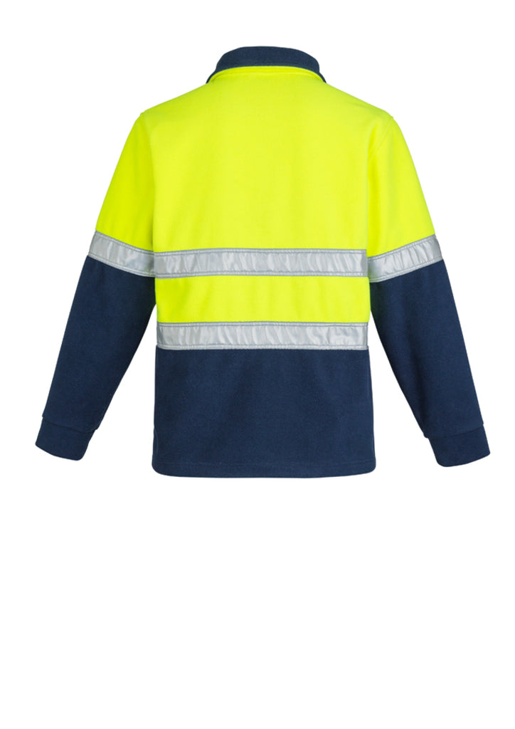 Syzmik-Syzmik Mens Hi Vis Zip Polar Fleece Pullover - Hoop Taped-Discount Workwear NZ