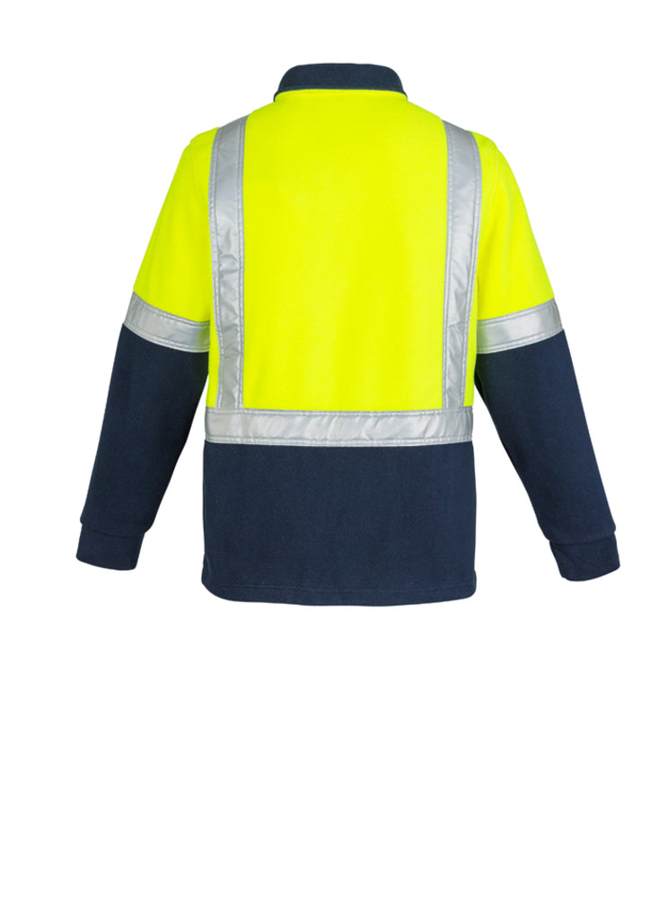 Syzmik-Syzmik Mens Hi Vis Zip Polar Fleece Pullover - Shoulder Taped-Discount Workwear NZ