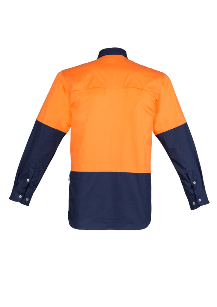 Syzmik-Syzmik Mens Hi Vis Industrial L/S Shirt-Discount Workwear NZ