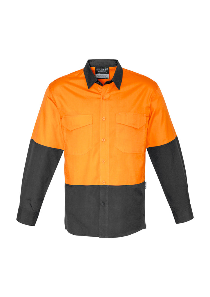 Syzmik-Syzmik Mens Rugged Cooling Hi Vis L/S Shirt-Discount Workwear NZ