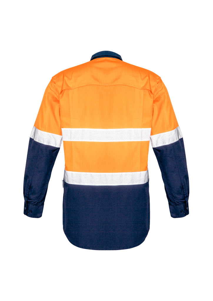 Syzmik-Syzmik Mens Rugged Cooling Hi Vis Taped L/S Shirt-Discount Workwear NZ