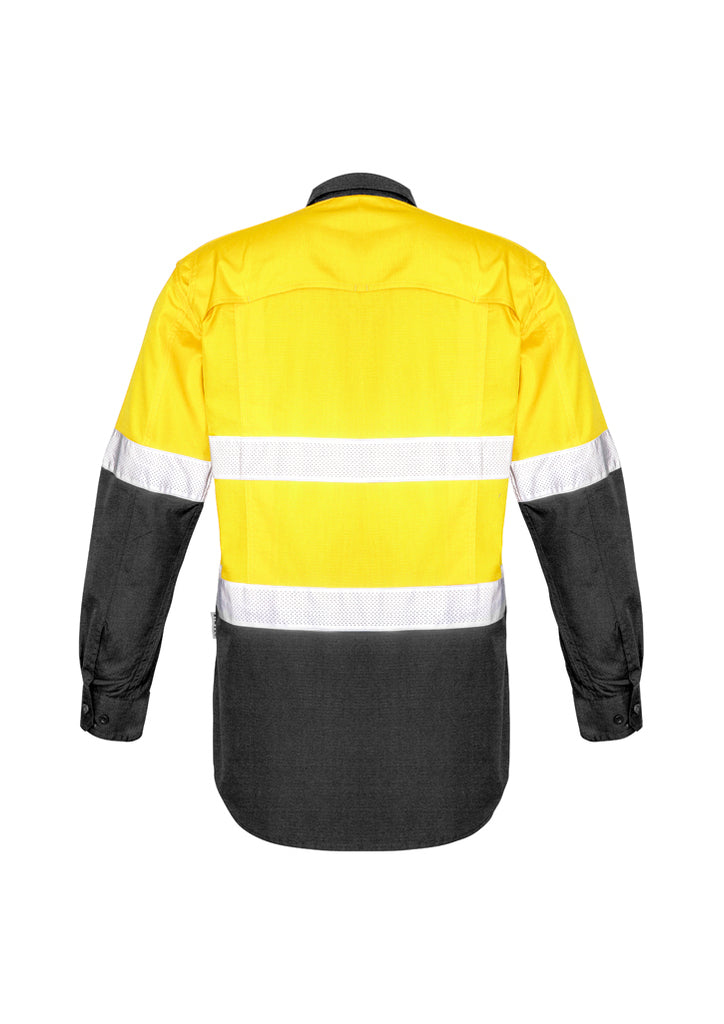 Syzmik-Syzmik Mens Rugged Cooling Hi Vis Taped L/S Shirt-Discount Workwear NZ