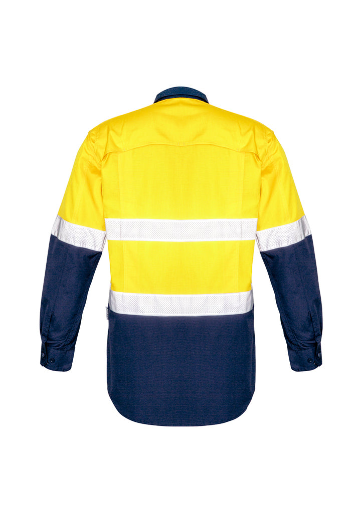 Syzmik-Syzmik Mens Rugged Cooling Hi Vis Taped L/S Shirt-Discount Workwear NZ