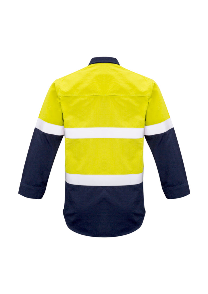 Syzmik-Syzmik Mens Red Flame Hi Vis Shirt - Hoop Taped-Discount Workwear NZ