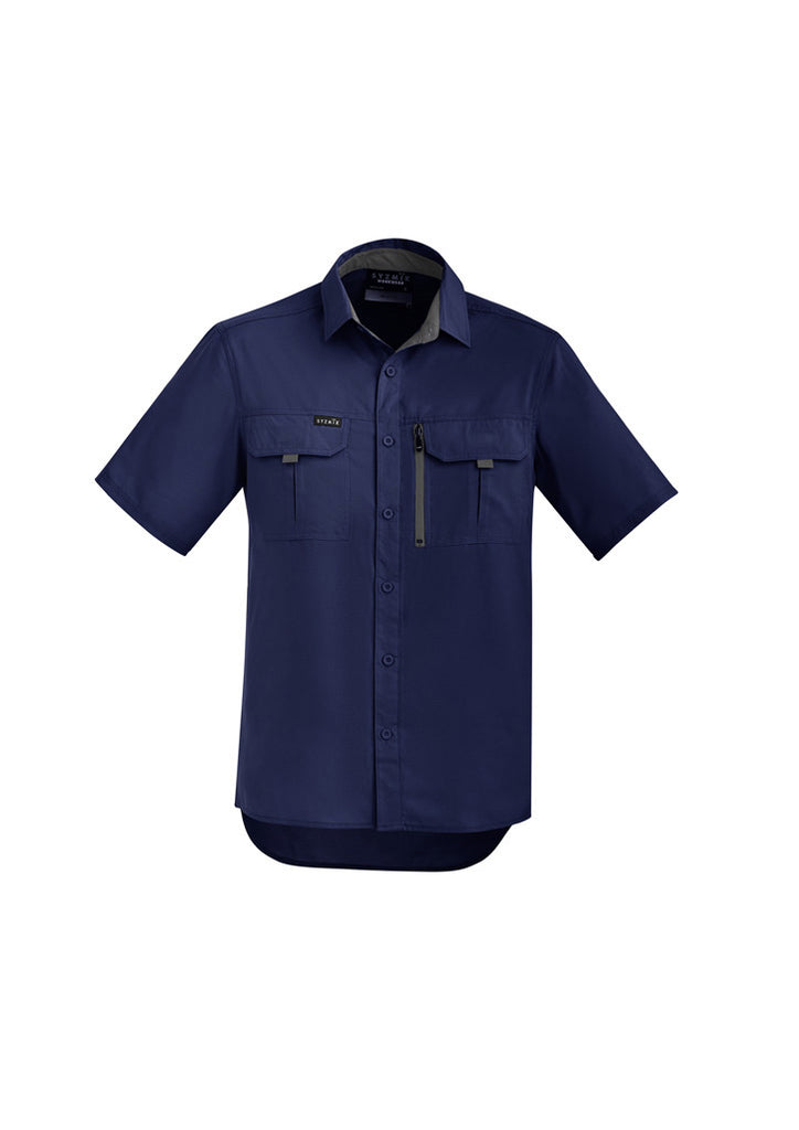 Syzmik-Syzmik Mens Outdoor S/S Shirt-Discount Workwear NZ