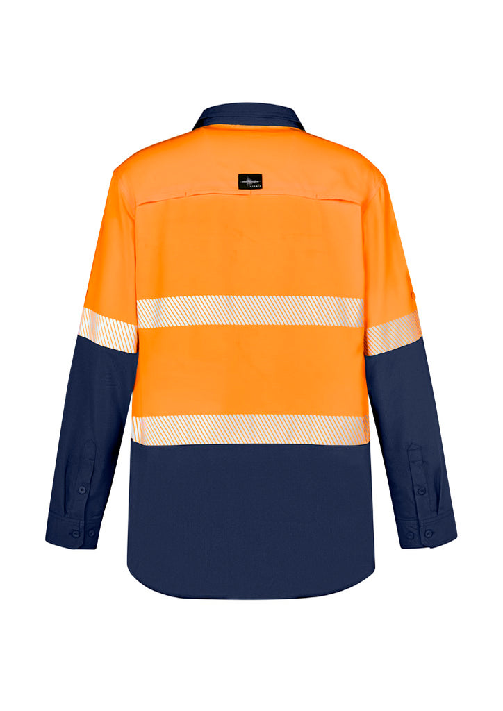 Syzmik-Syzmik Mens Hi Vis Outdoor Segmented Tape L/S Shirt-Discount Workwear NZ