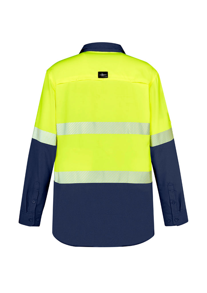 Syzmik-Syzmik Mens Hi Vis Outdoor Segmented Tape L/S Shirt-Discount Workwear NZ