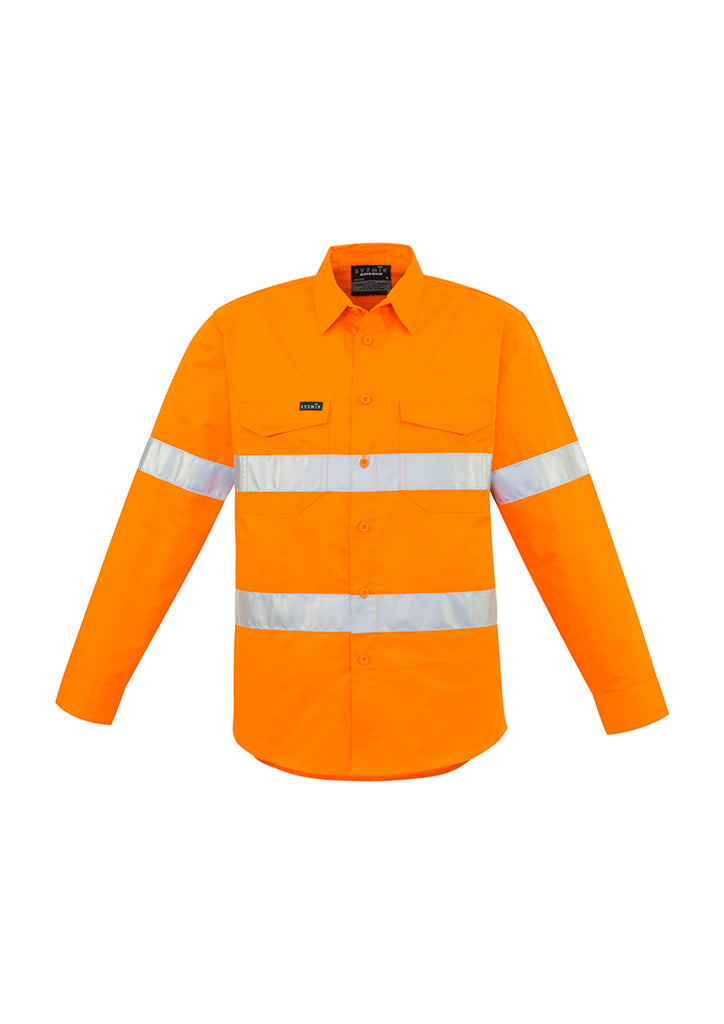 Syzmik-Syzmik Mens Hi Vis Hoop Taped Shirt-Discount Workwear NZ