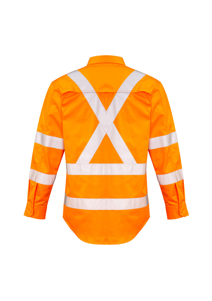 Syzmik-Syzmik Mens Hi Vis X Back Taped Shirt-Discount Workwear NZ