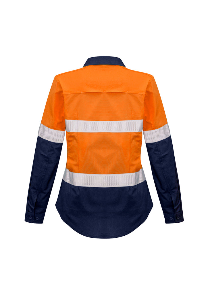 Syzmik-Syzmik Womens Rugged Cooling Hi Vis Taped L/S Shirt-Discount Workwear NZ