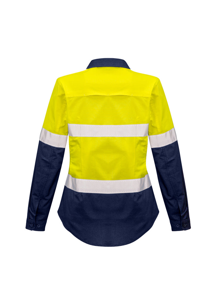 Syzmik-Syzmik Womens Rugged Cooling Hi Vis Taped L/S Shirt-Discount Workwear NZ