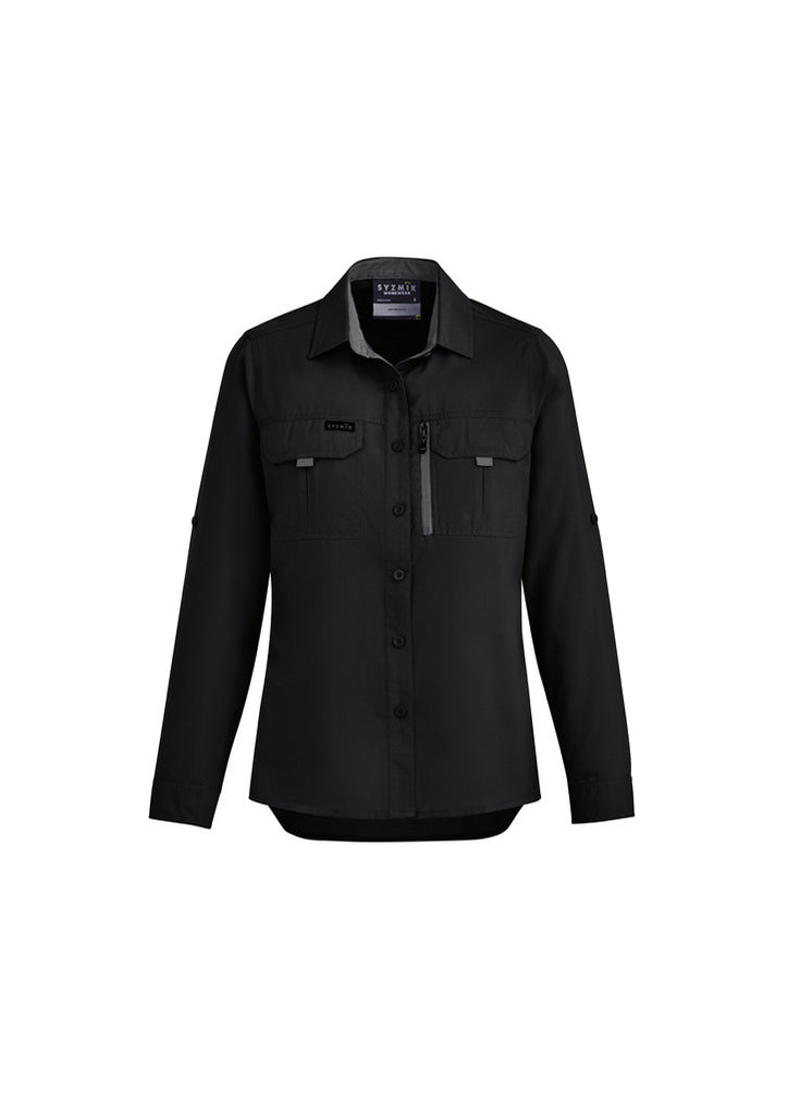 Syzmik-Syzmik Womens Outdoor L/S Shirt-Discount Workwear NZ