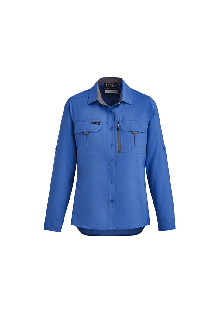 Syzmik-Syzmik Womens Outdoor L/S Shirt-Discount Workwear NZ