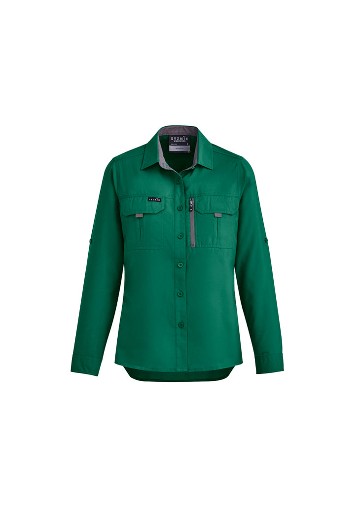 Syzmik-Syzmik Womens Outdoor L/S Shirt-Discount Workwear NZ