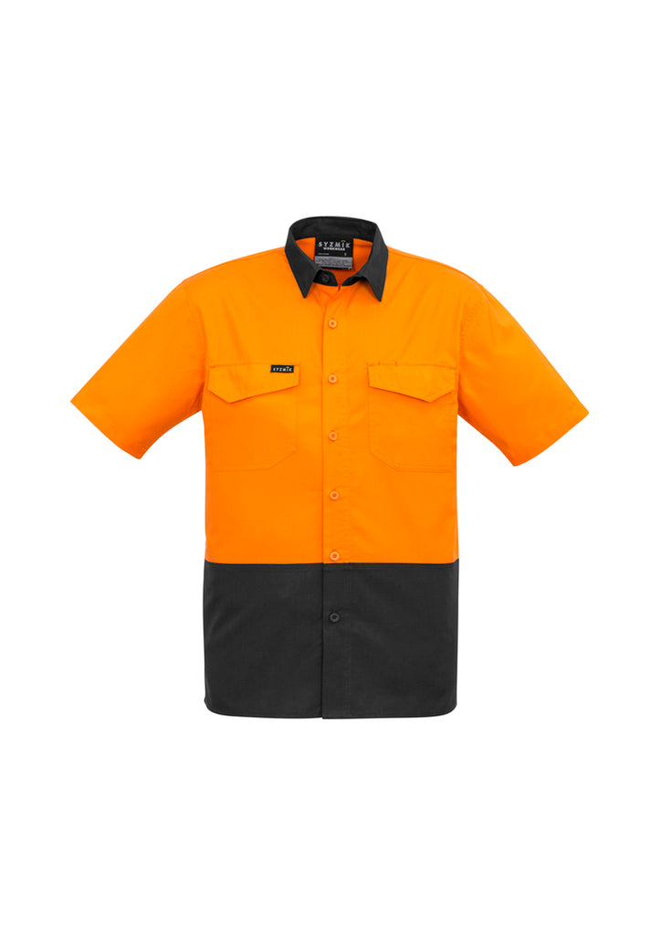 Syzmik-Syzmik Mens Rugged Cooling Hi Vis S/S Shirt-Discount Workwear NZ