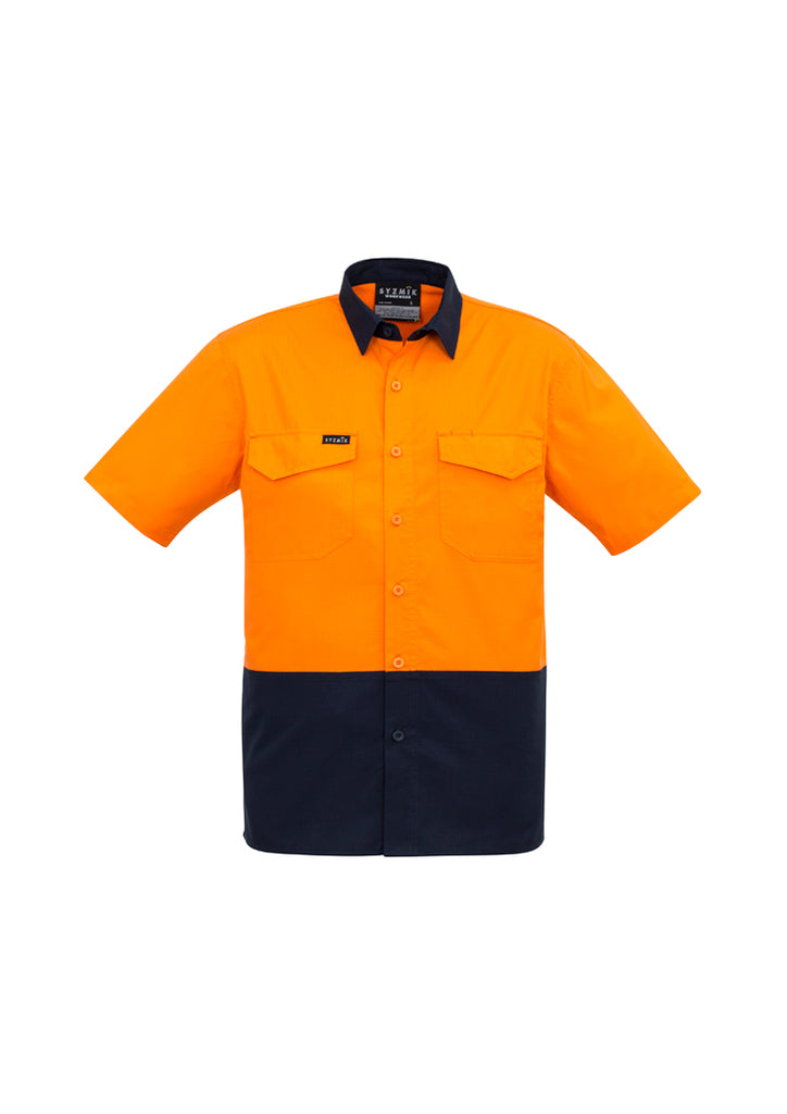 Syzmik-Syzmik Mens Rugged Cooling Hi Vis S/S Shirt-Discount Workwear NZ