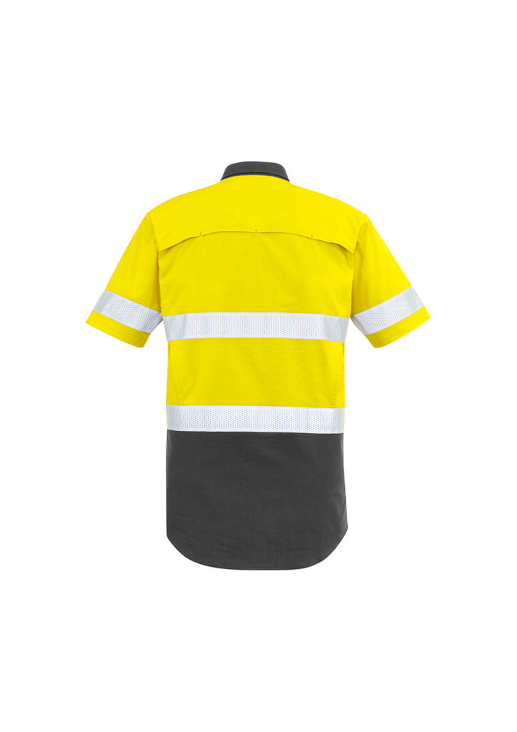 Syzmik-Syzmik Mens Rugged Cooling Hi Vis Taped S/S Shirt-Discount Workwear NZ