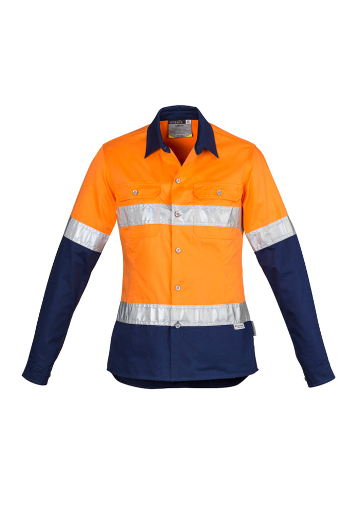 Syzmik-Syzmik Womens Hi Vis Industrial L/S Shirt - Hoop Taped-Discount Workwear NZ